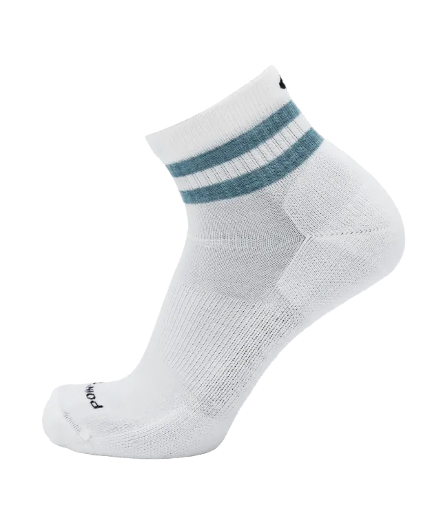 Point6 Retro Stripe Extra Light sokker white ocean uld