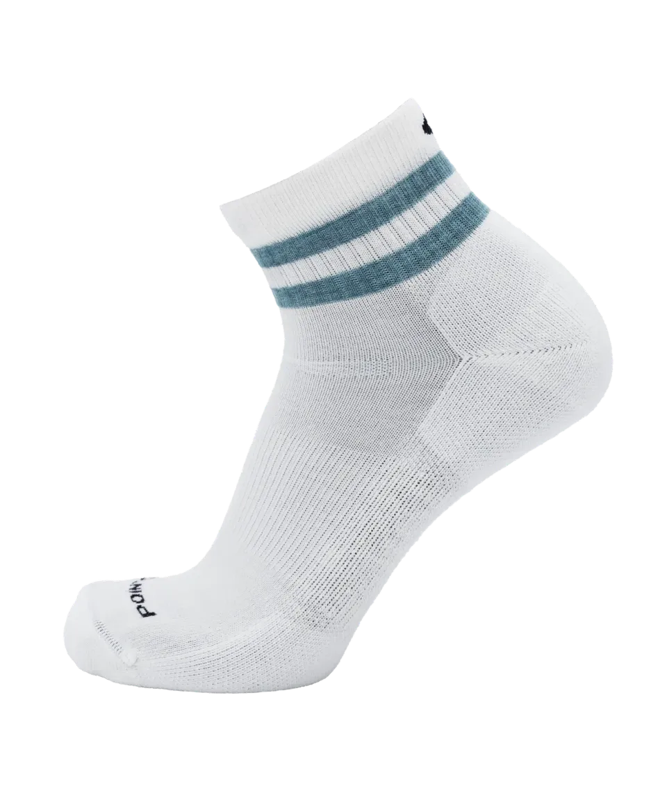 Point6 Retro Stripe Extra Light sokker white ocean uld