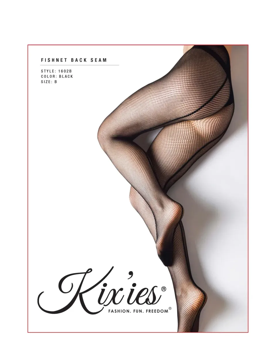 Kix'ies Black Fishnet strømpebukser sorte med søm