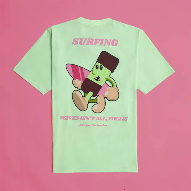 Svensk Husman Surfing Støvsuger T-shirt grøn