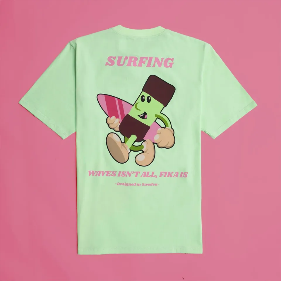 Svensk Husman Surfing Støvsuger T-shirt grøn