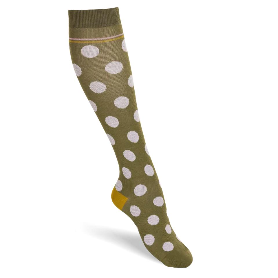 Funq Wear Dots støttestrømper 38/39 grøn prikket