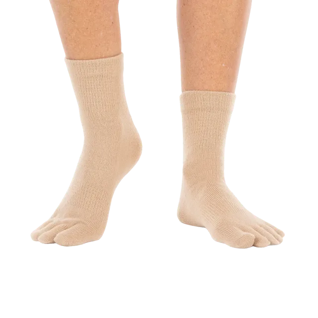Funq Wear Warm Five tåstrømper 35/37 beige tyk