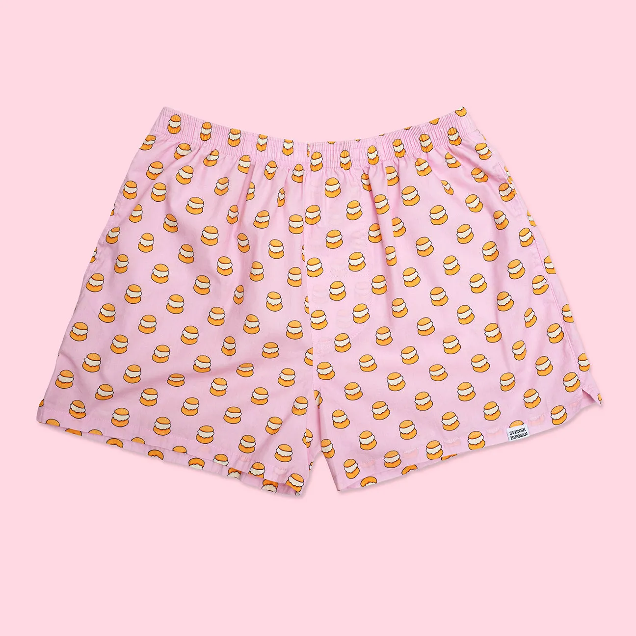 Svensk Husman Semla Unisex boxershorts lommer rosa