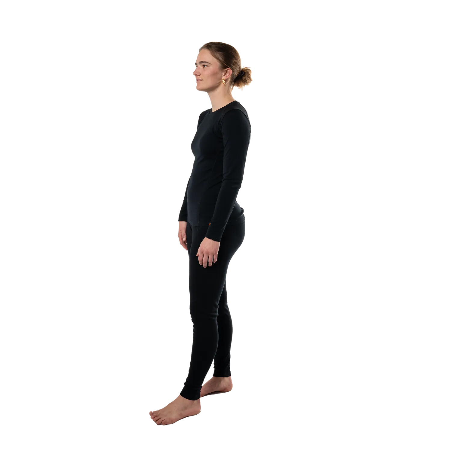 Point6 Base Layer Long Sleeve Mid-Weight Crew Neck Top undertrøje sort