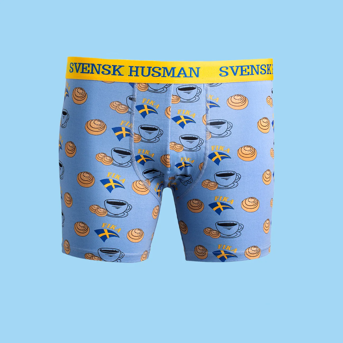 Svensk Husman Fika Kanelbulle sæt boxer strømper