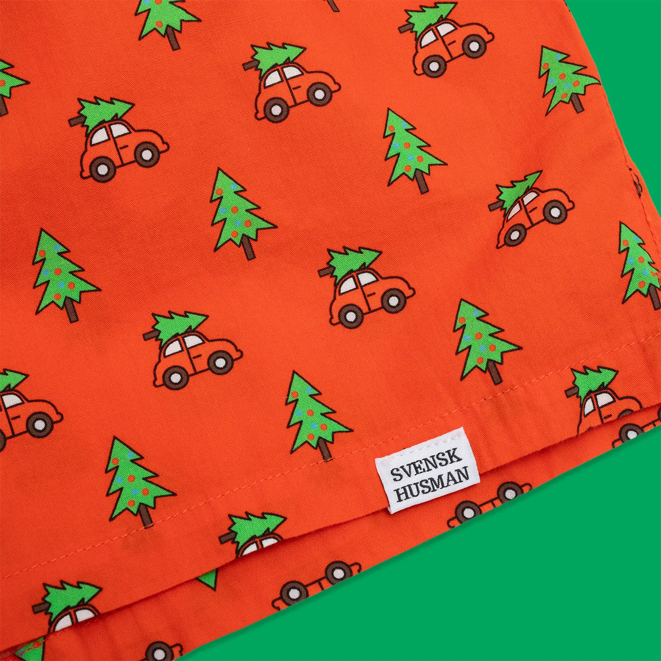Svensk Husman Gran på Bil boxershorts unisex lommer