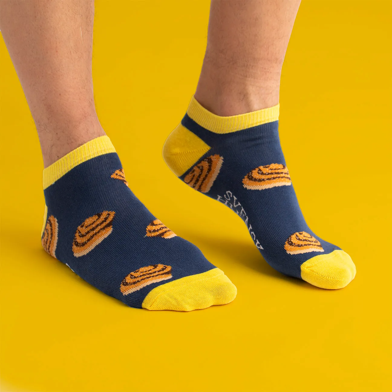Svensk Husman Kanelbolle sneakersokker bomuld