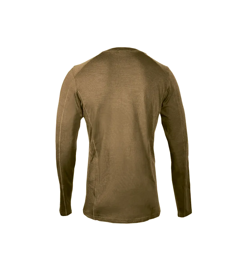 Point6 Men's Base Layer Long Sleeve Mid-Weight Crew uldtrøje sort
