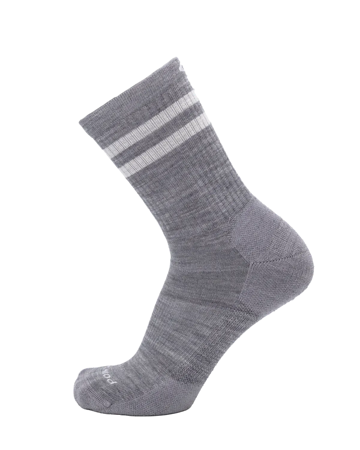 Point6 Retro Stripe Extra Light 3/4 Crew strømper hvid merinould