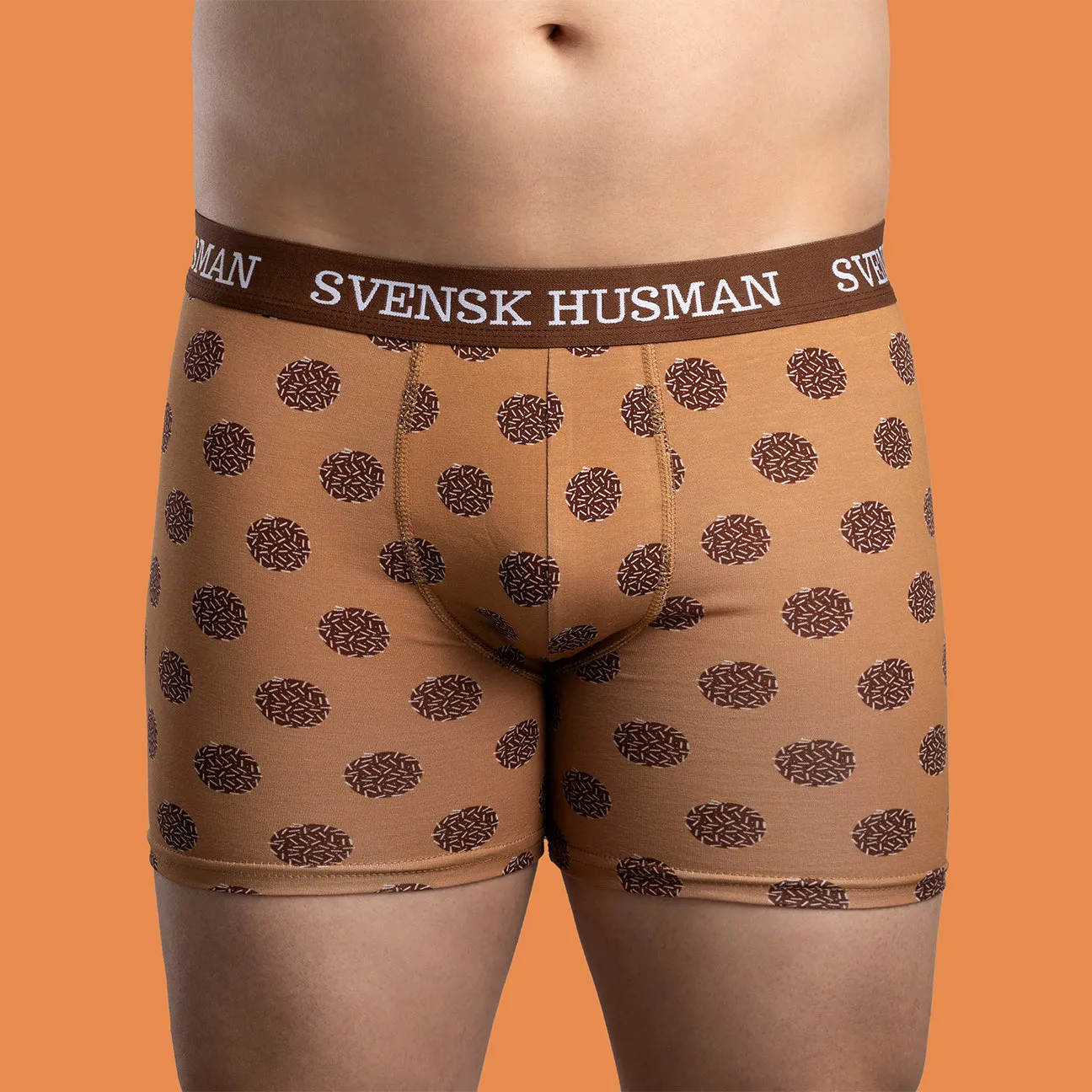 Svensk Husman Boxer boxershorts S brun chokoladekugle