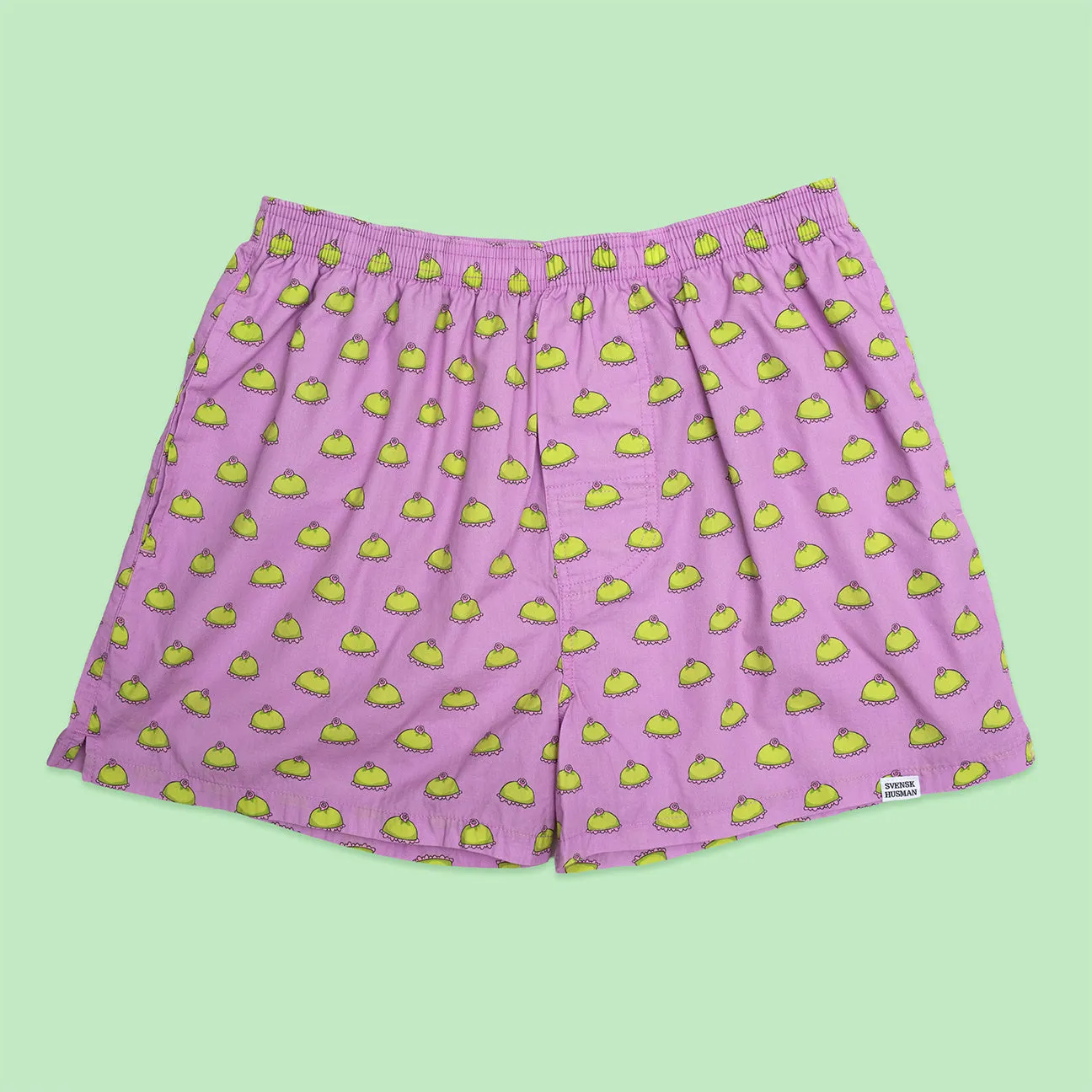 Svensk Husman Tårta boxershorts unisex lilla lommer