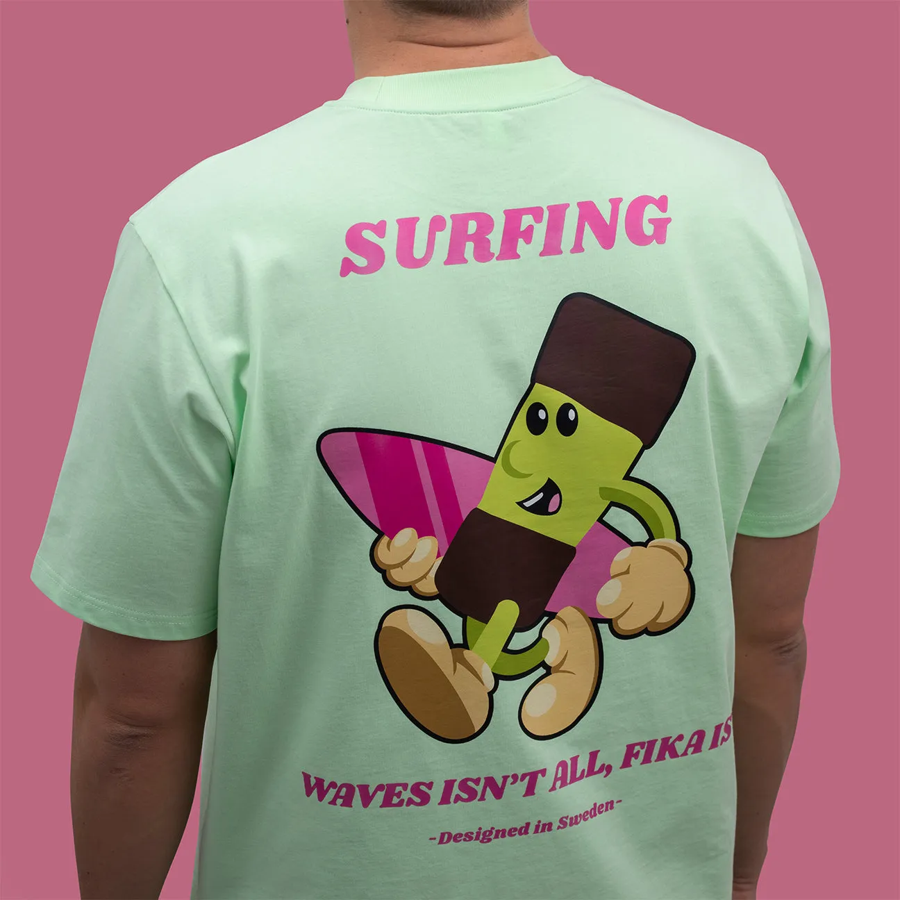 Svensk Husman Surfing Støvsuger T-shirt grøn