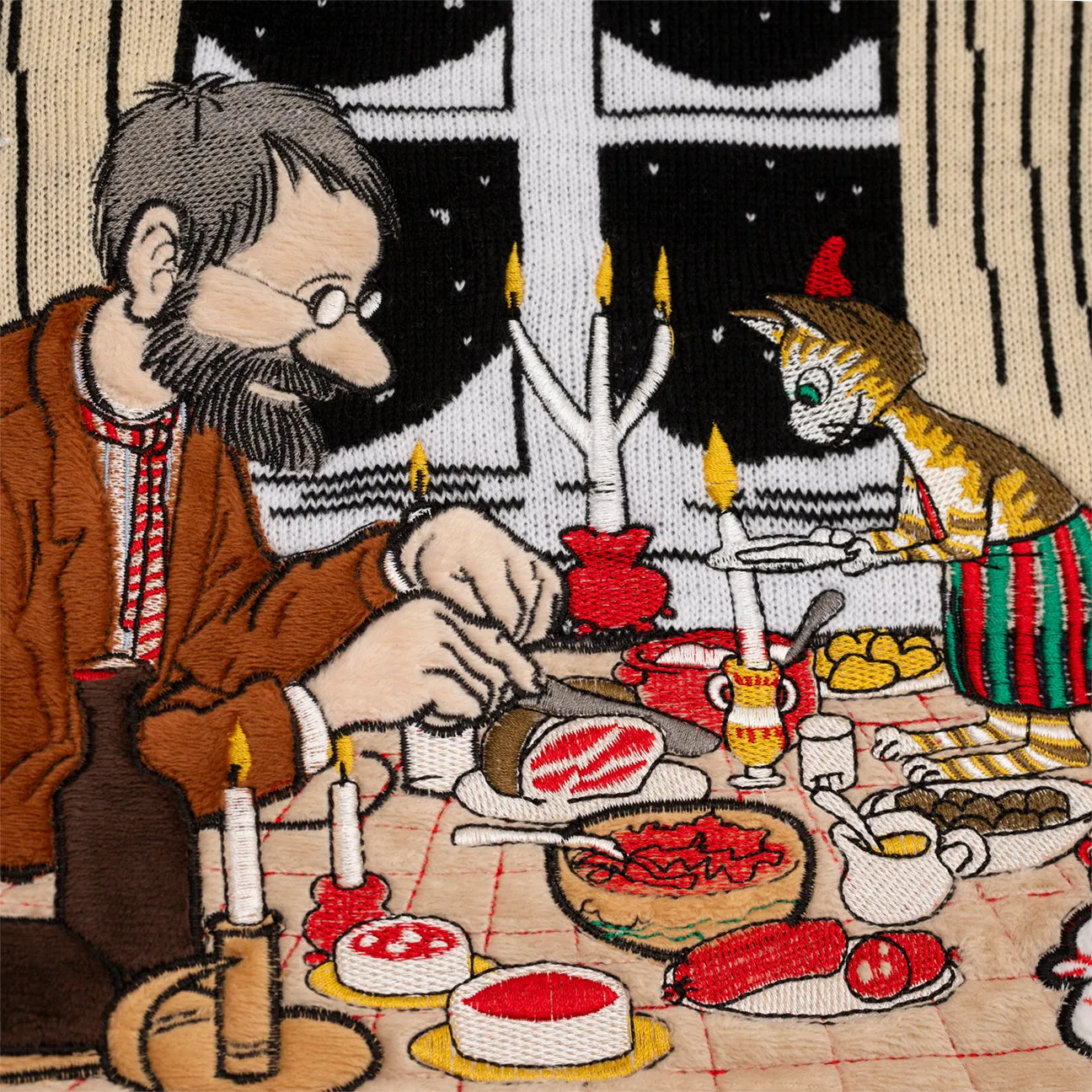 Svensk Husman Pettson Findus julebord julesweater herre