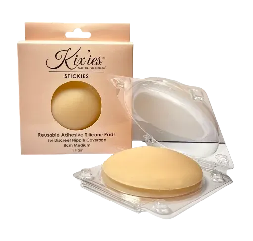 Kix'ies Stickies Silicone brystcovers lys genbrugelig
