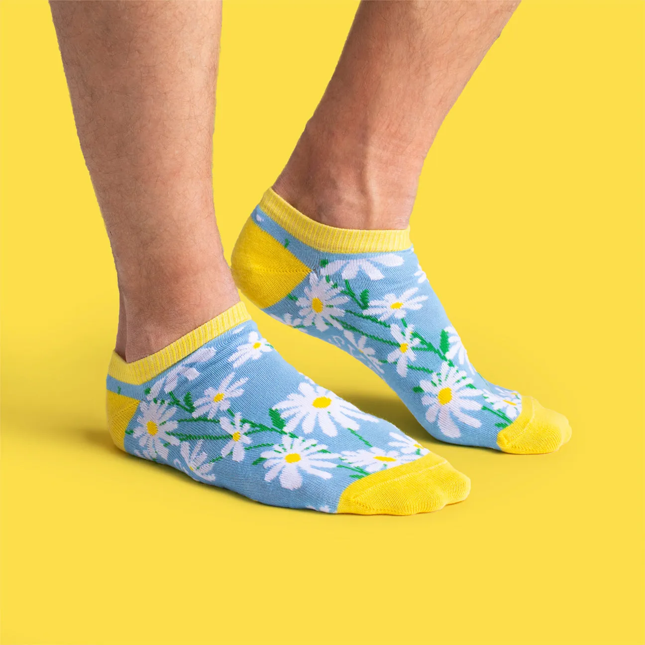 Svensk Husman Daisy sneakersokker bomuld marguerit