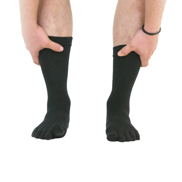 Funq Wear Five tåsokker sorte bomuld 41/42