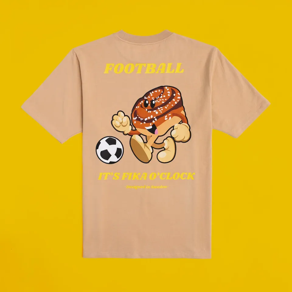 Svensk Husman Football Kanelbulle t-shirt S bomuld