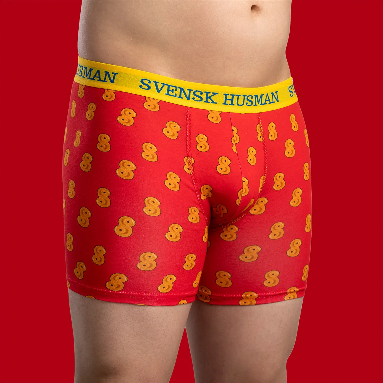 Svensk Husman Lussebulle boxershorts gul bomuld