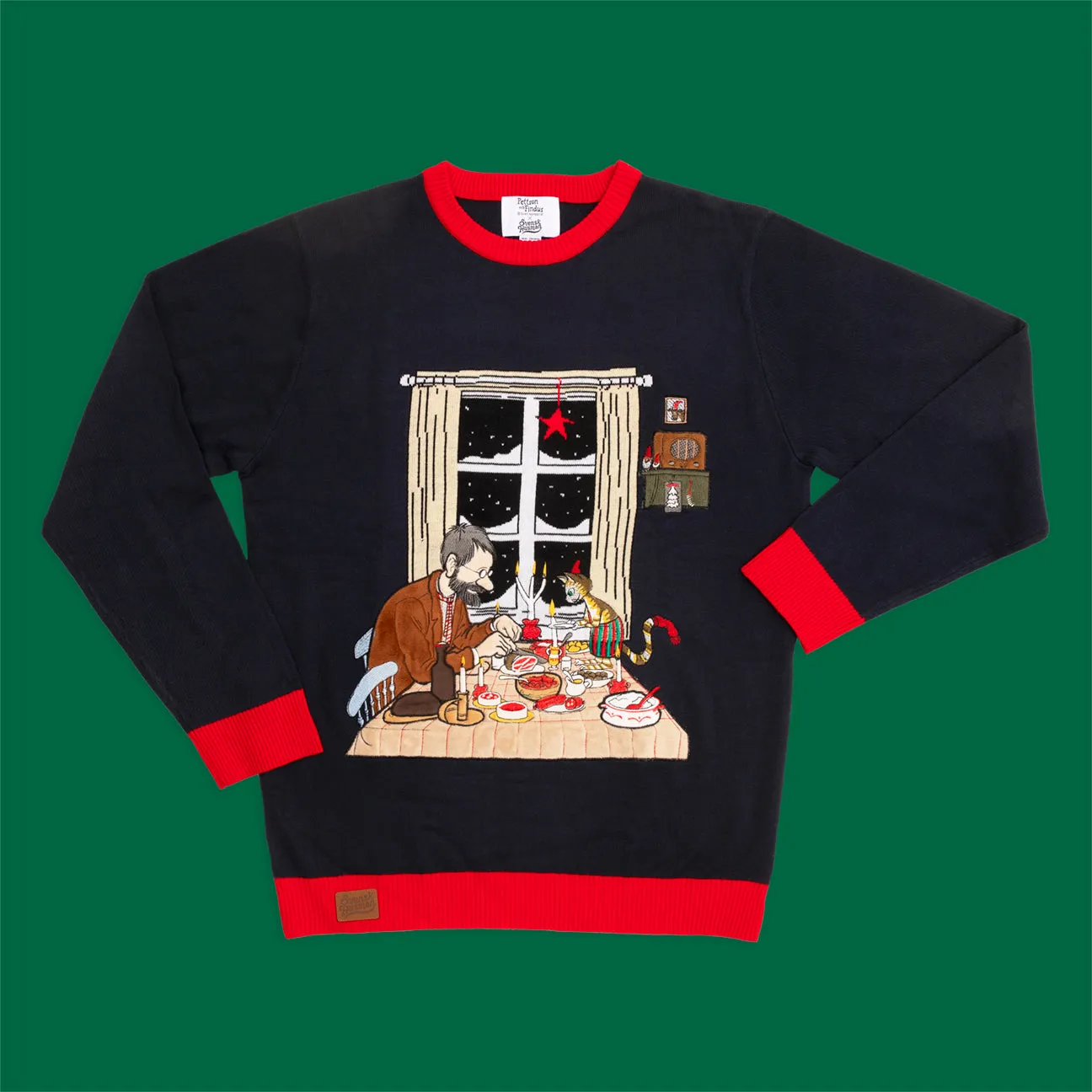 Svensk Husman Pettson Findus julebord julesweater herre