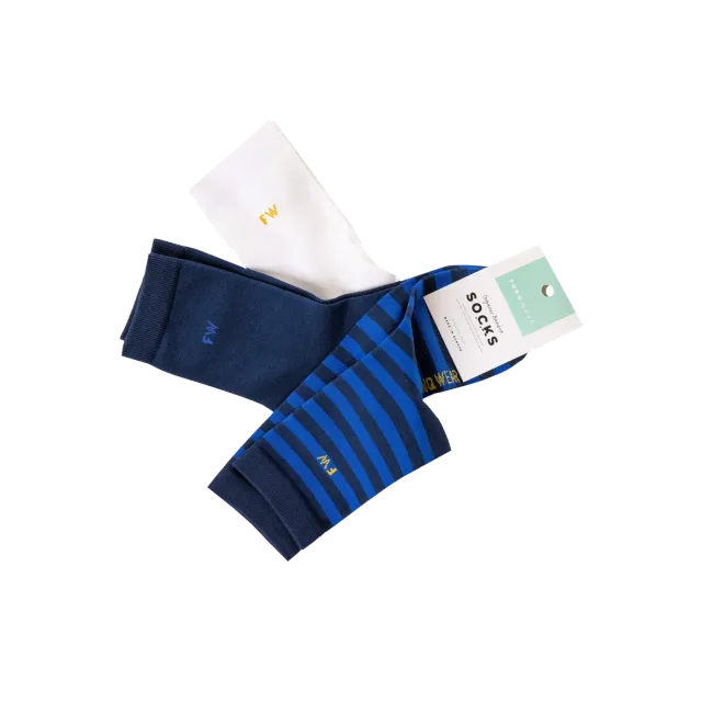 Funq Wear Natural bambusstrømper 3-pak marineblå