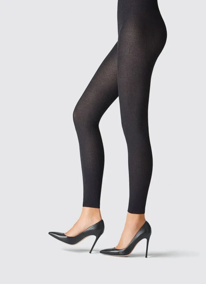 Fogal Nepal 80D leggings sort M uld silke