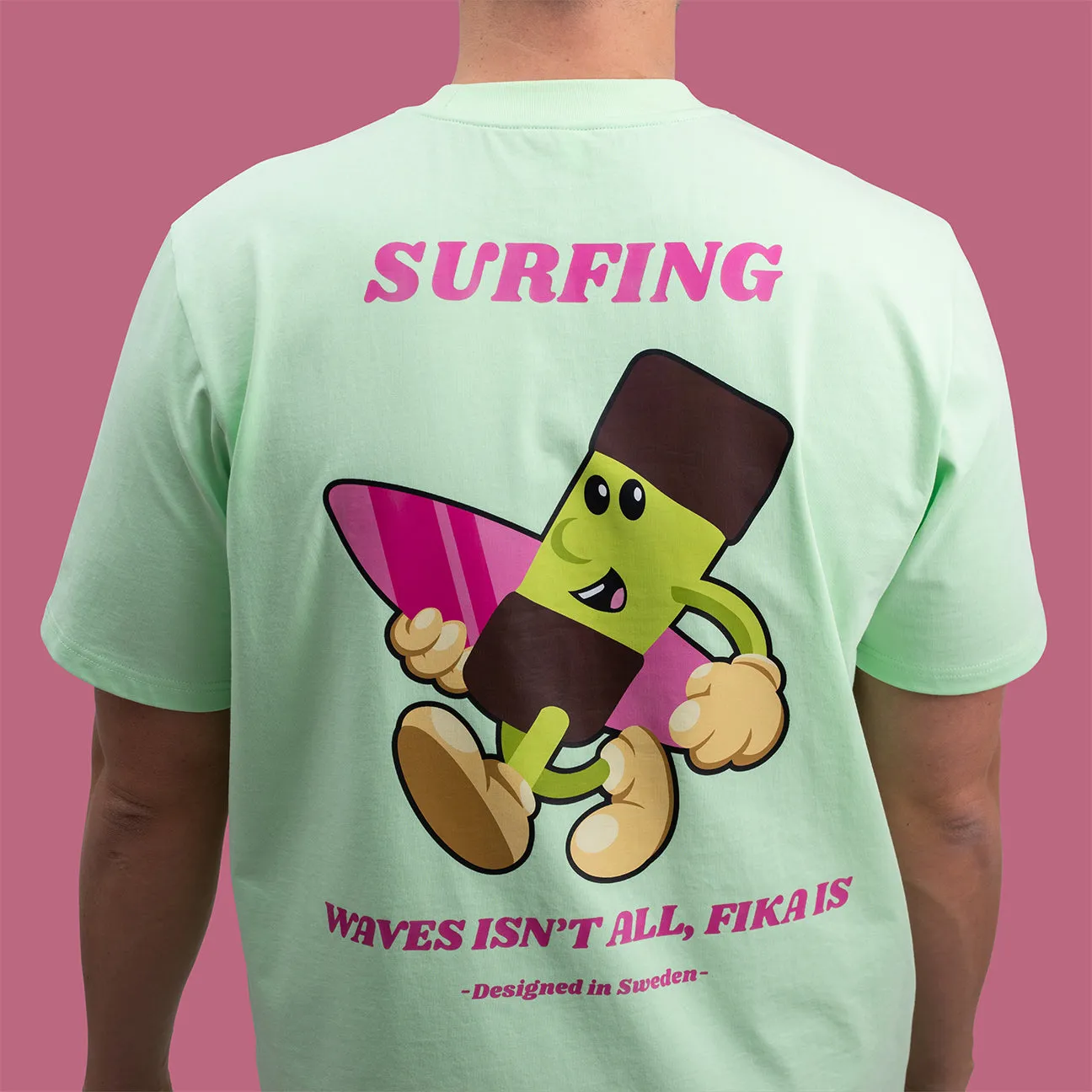 Svensk Husman Surfing Støvsuger T-shirt grøn