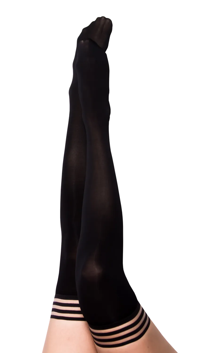 Kix'ies Danielle Back in Black lårstrømper sort opaque