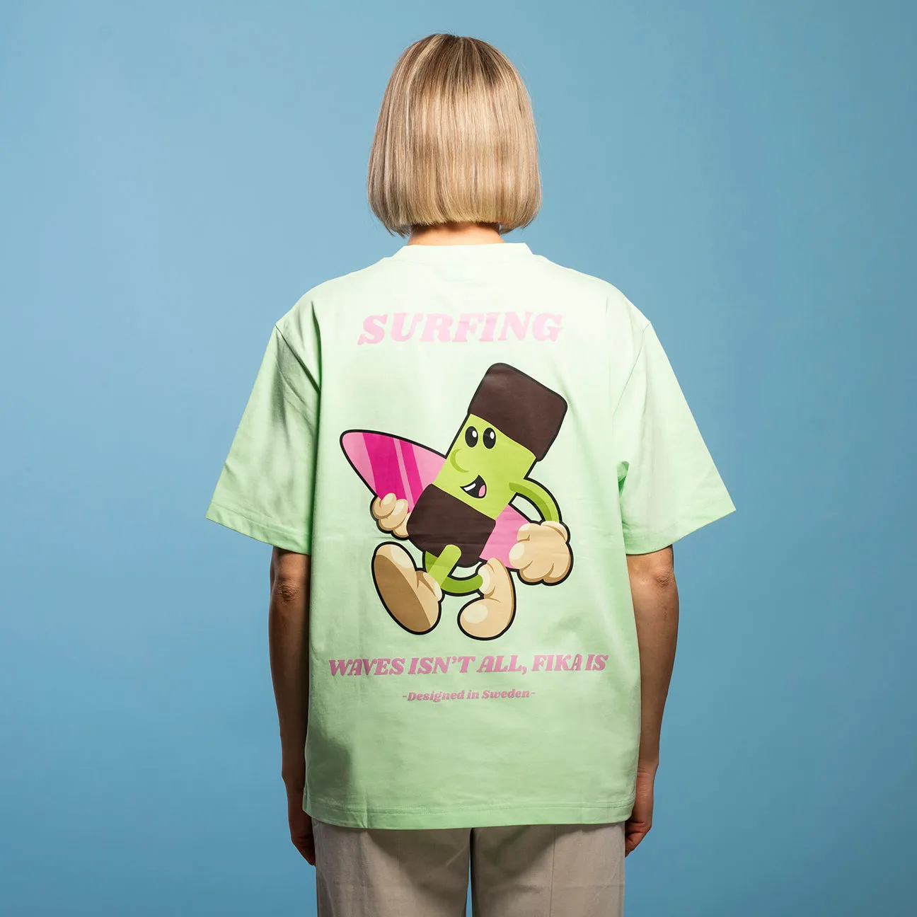 Svensk Husman Surfing Støvsuger T-shirt grøn