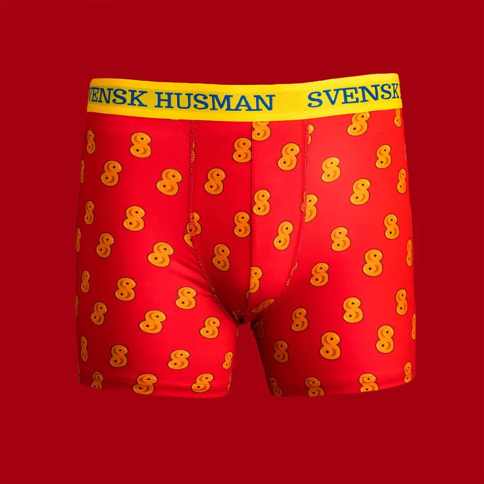 Svensk Husman Lussebulle boxershorts gul bomuld