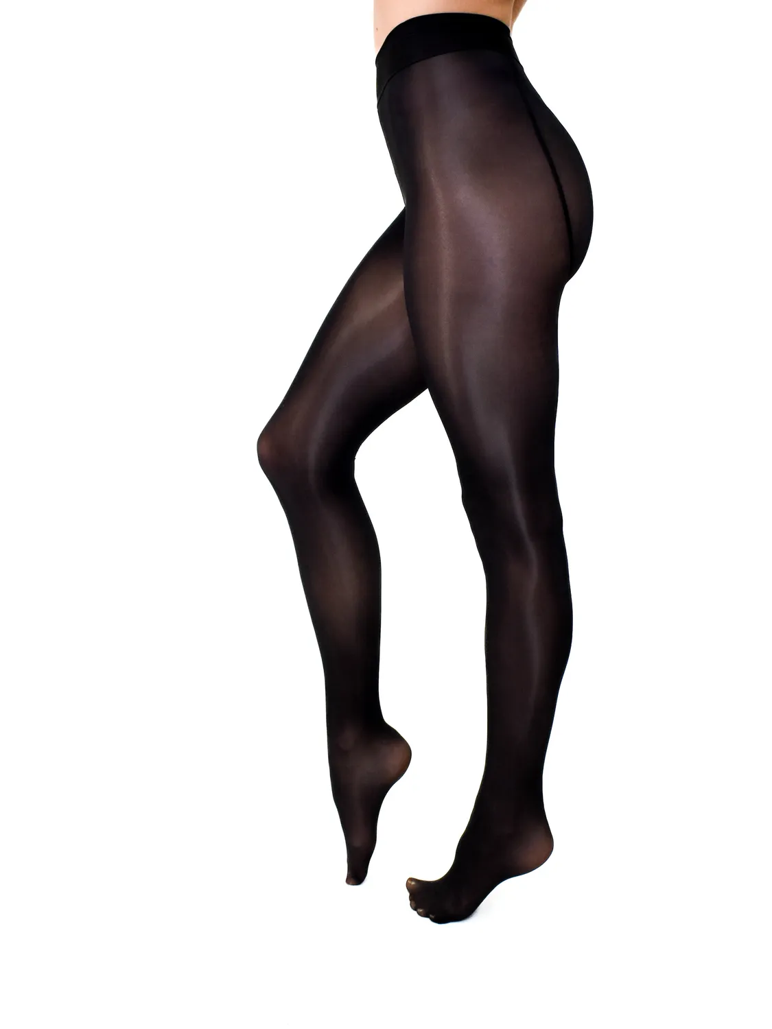 Kix'ies Semi-Sheer strømpebukser Sort shiny