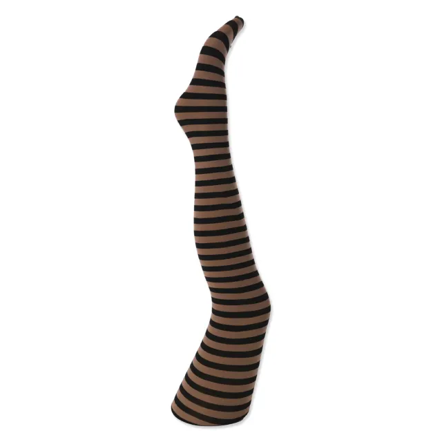 Moi Klara stripe strømpebukser camel-sort 80 denier