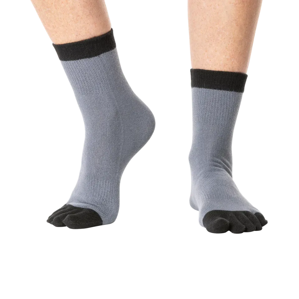 Funq Wear Happy Five tåstrømper grå bomuld