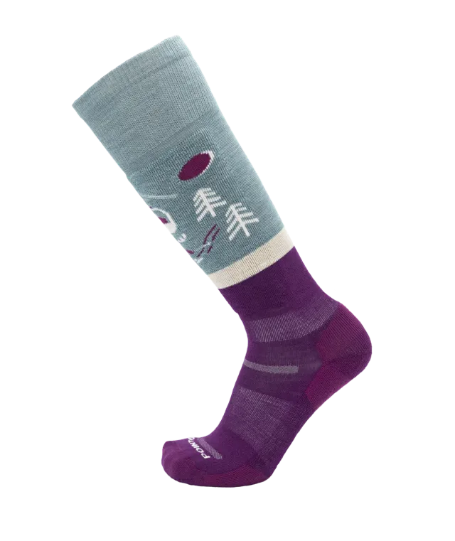 Point6 Moose Tracks Light OTC skistrømper mauve merino
