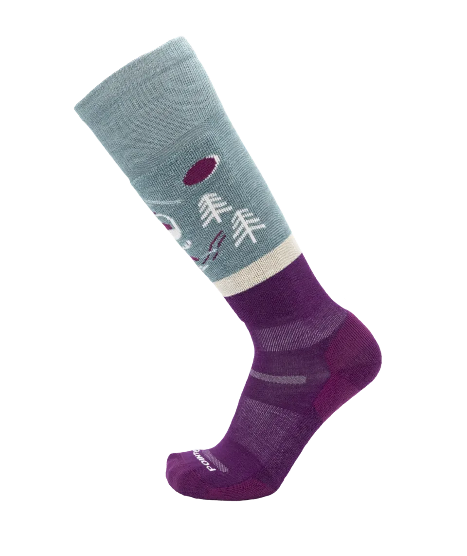 Point6 Moose Tracks Light OTC skistrømper mauve merino
