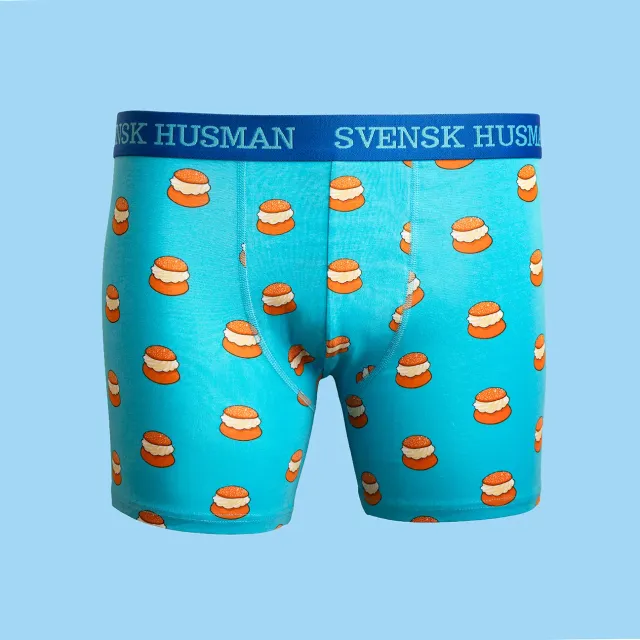 Svensk Husman Semla Boxer boxershorts rosa bomuld
