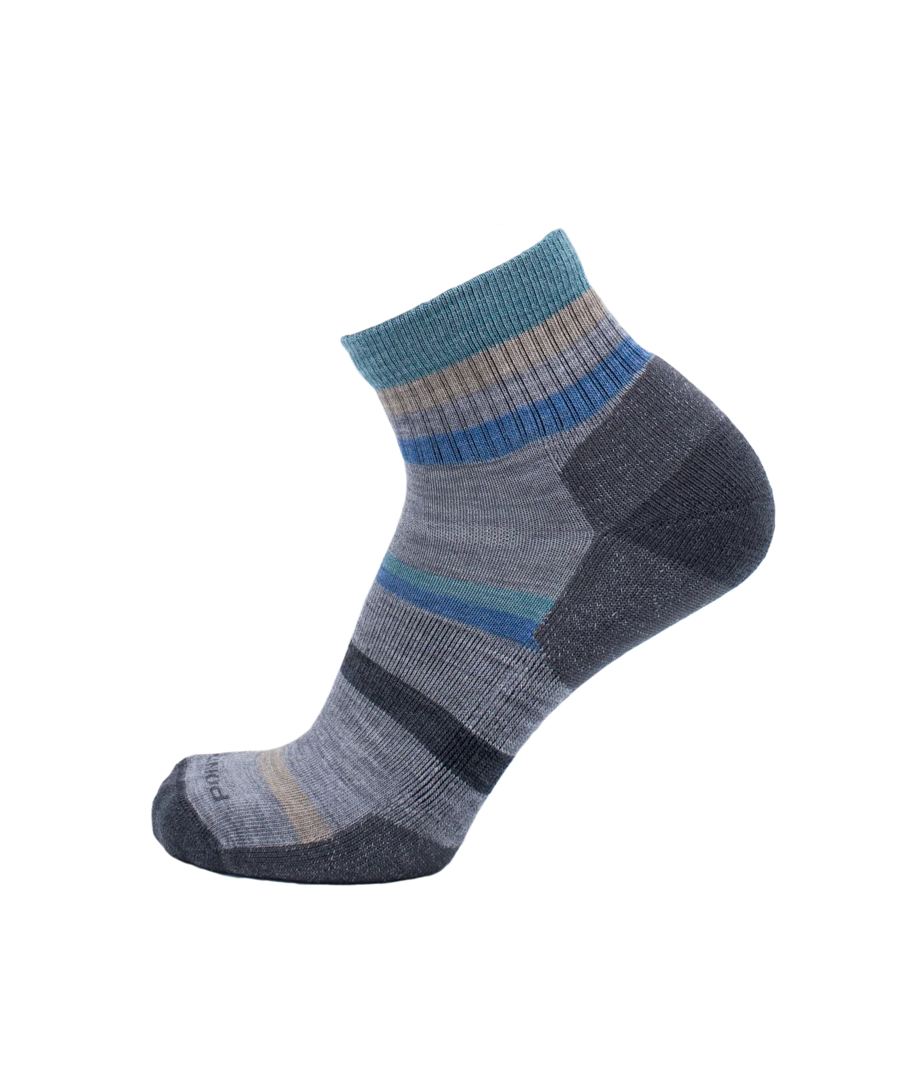 Point6 Mixed Stripe Light vandresokker Stone Ocean