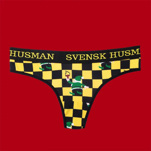 Svensk Husman Sån Där Färg string rød bomuld