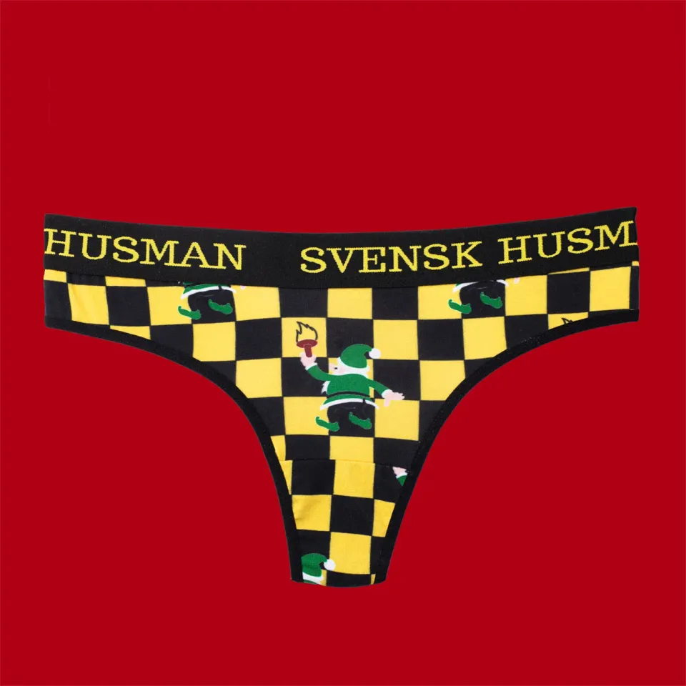 Svensk Husman Sån Där Färg string rød bomuld