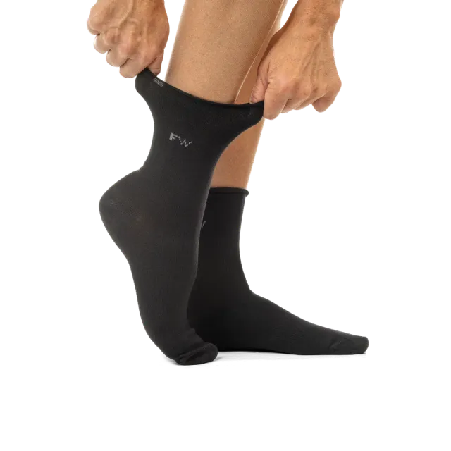 Funq Wear Roll’n Wide bambusstrømper sort løs 39/41