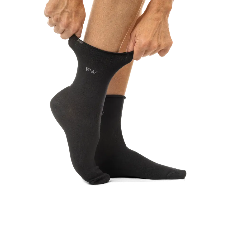 Funq Wear Roll’n Wide bambusstrømper sort løs 39/41