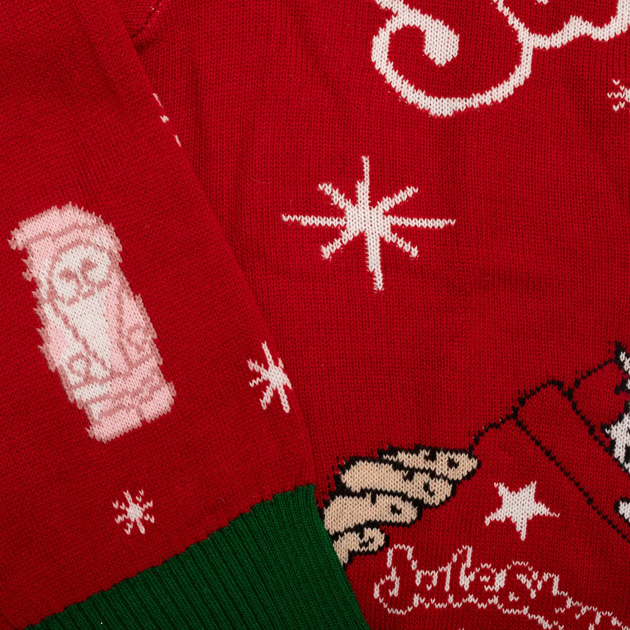 Svensk Husman Jultröja Juleskum rød juletrøje damemodel