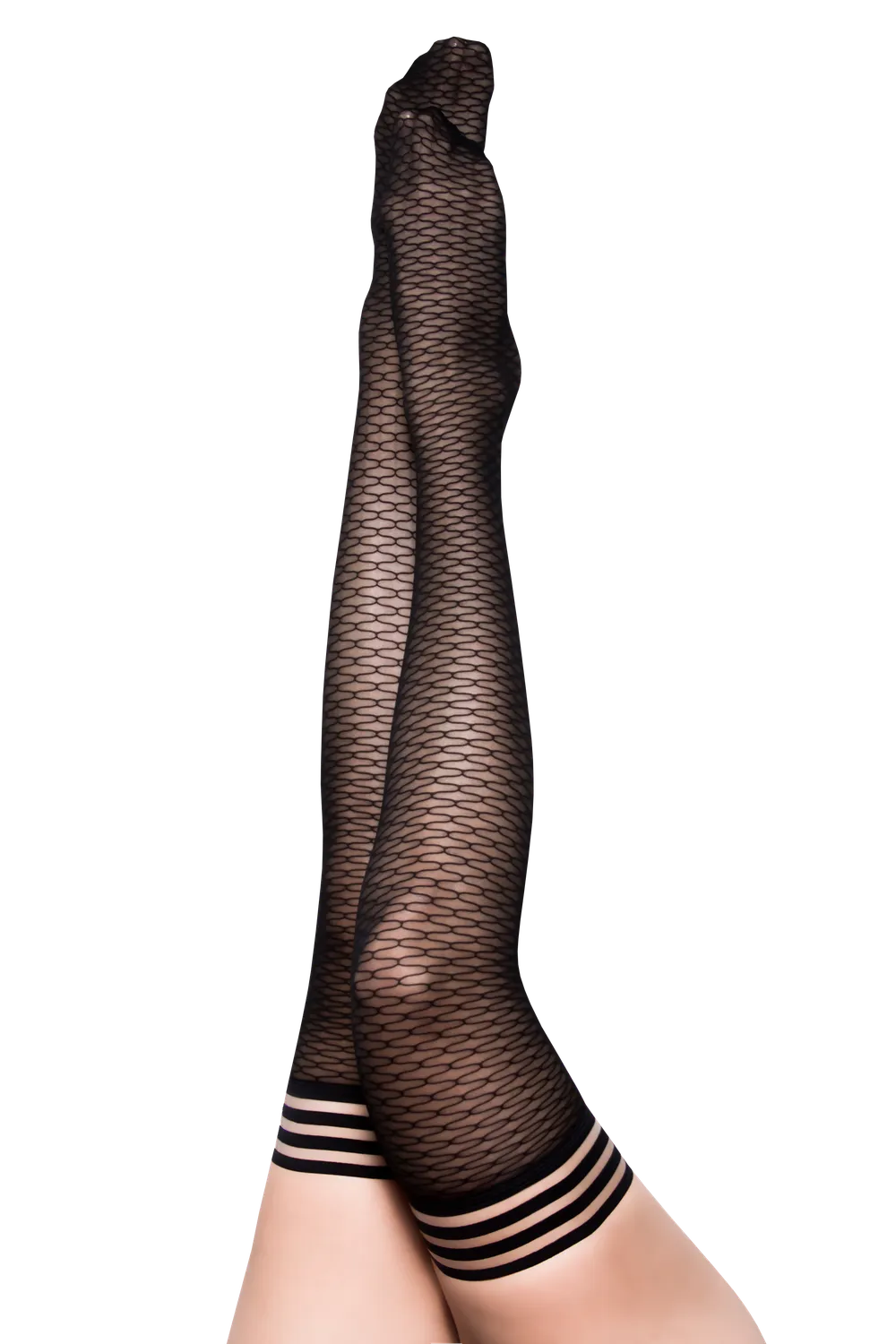 KIX'IES Beth Ann stay-ups sort fishnet