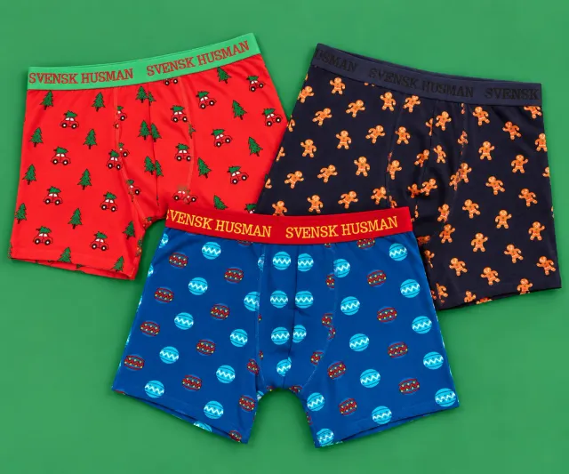 Svensk Husman Boxer Julpack boxershorts 3-pak julegave