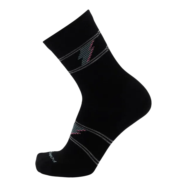 Point6 Bolt Ultra Light 3/4 Crew strømper sort uld