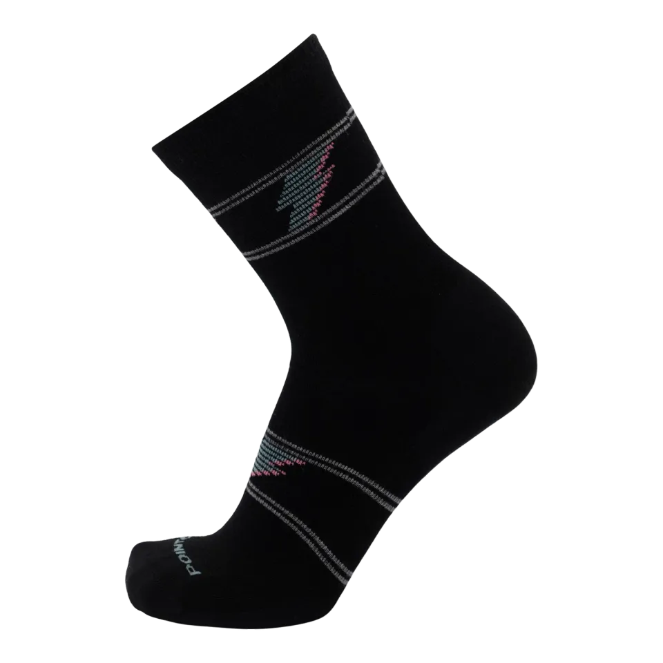 Point6 Bolt Ultra Light 3/4 Crew strømper sort uld