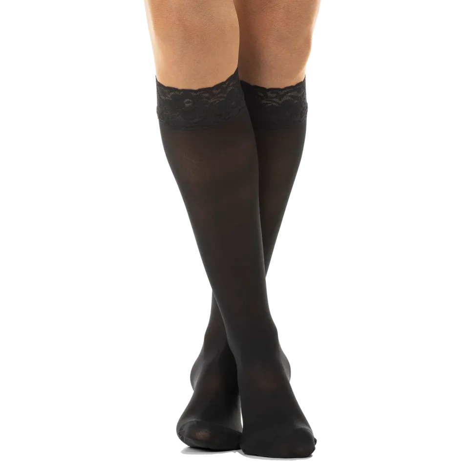 Funq Wear Lace støttestrømper Beautiful Black nylon