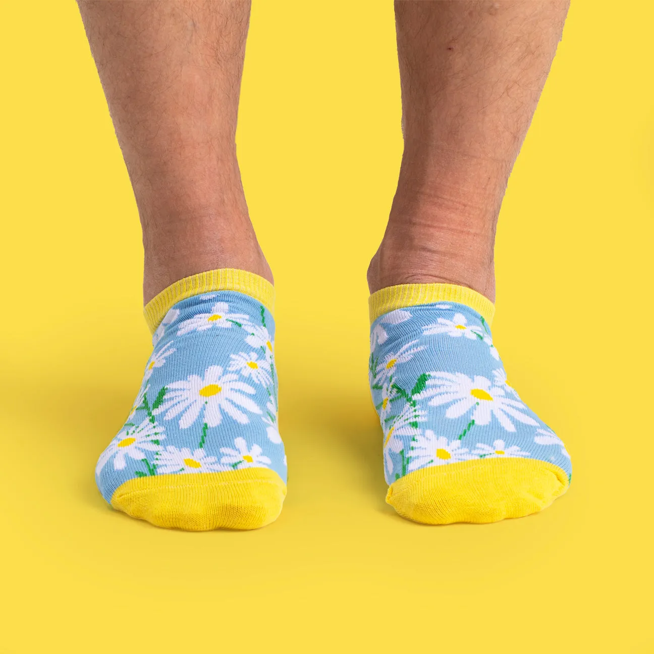 Svensk Husman Daisy sneakersokker bomuld marguerit