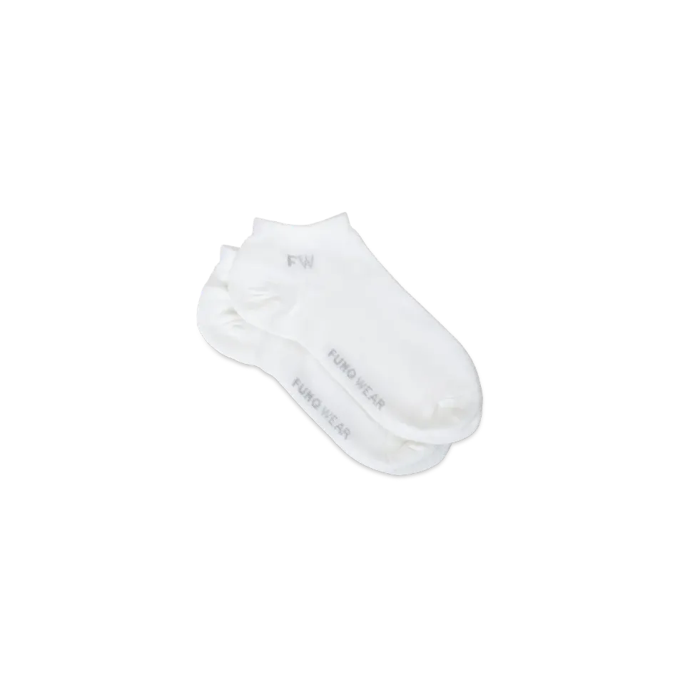 Funq Wear Fine Low Cut uldsokker hvid merino