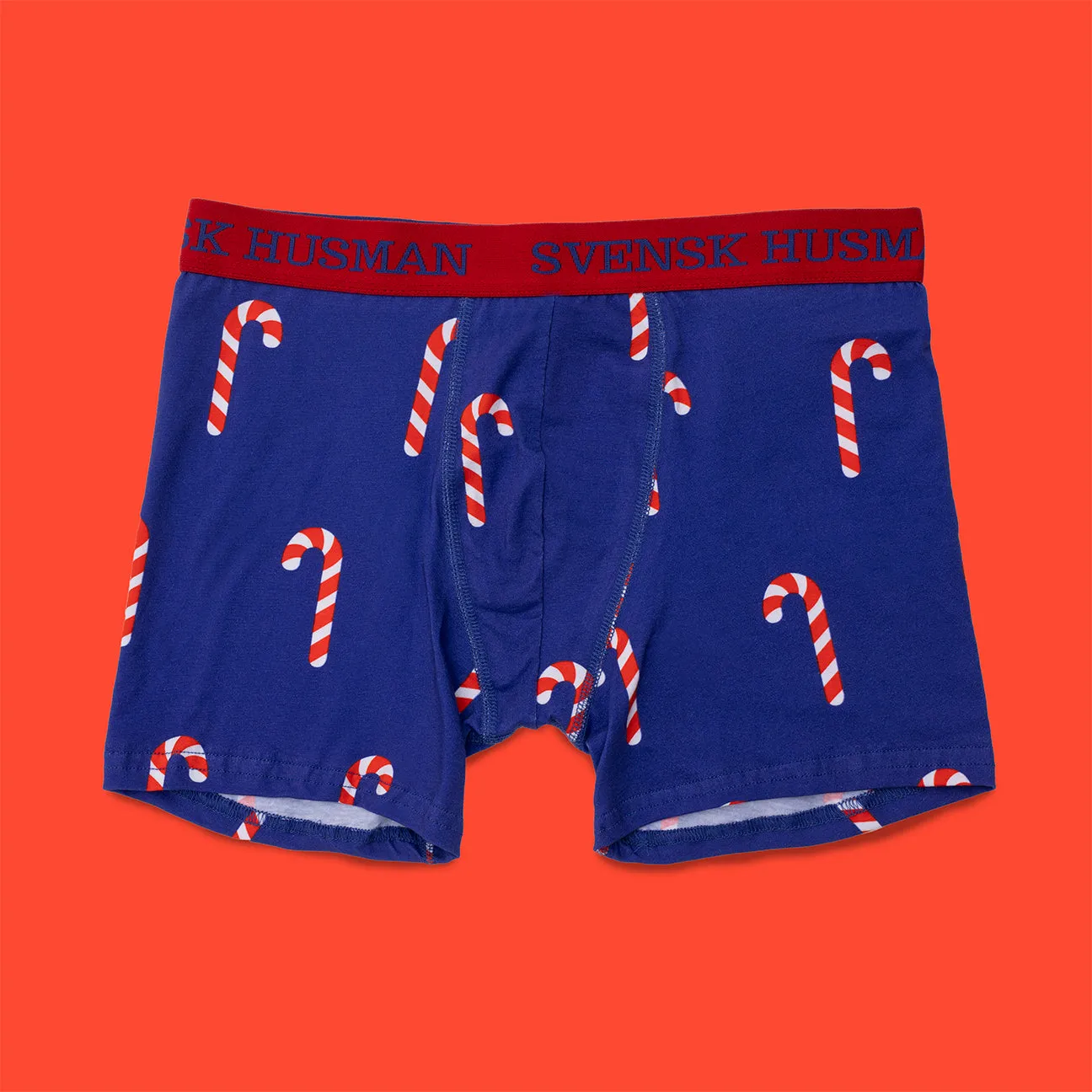 Svensk Husman Polkagris boxershorts S bomuld